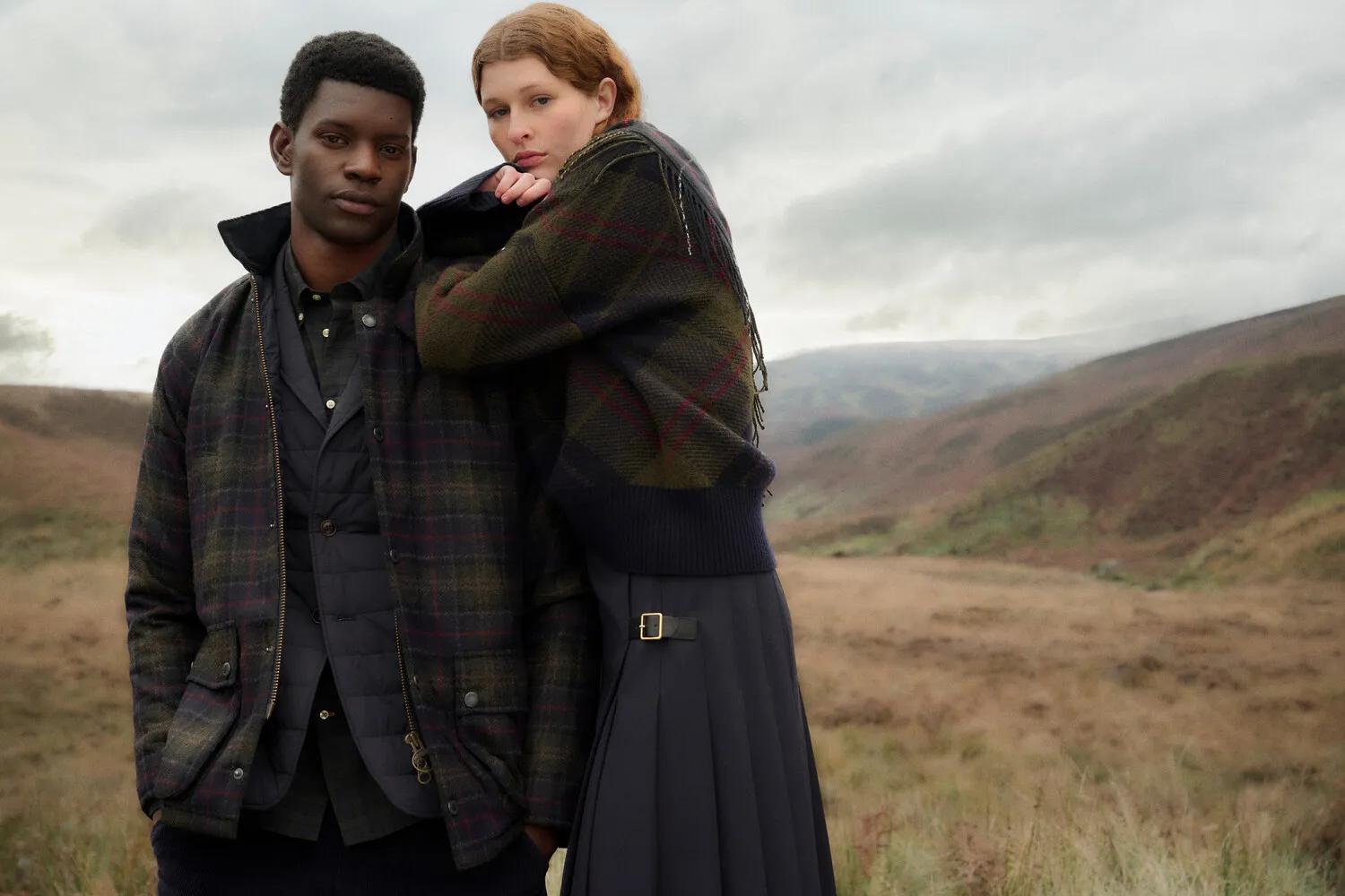 BARBOUR_STEFFL_AW26 Barbour Tartan Reimagined Modern Heritage - Shae Knitted Jumper LKN1841TN43 and Tartan Bedale Wool Jacket MWO0313NY91