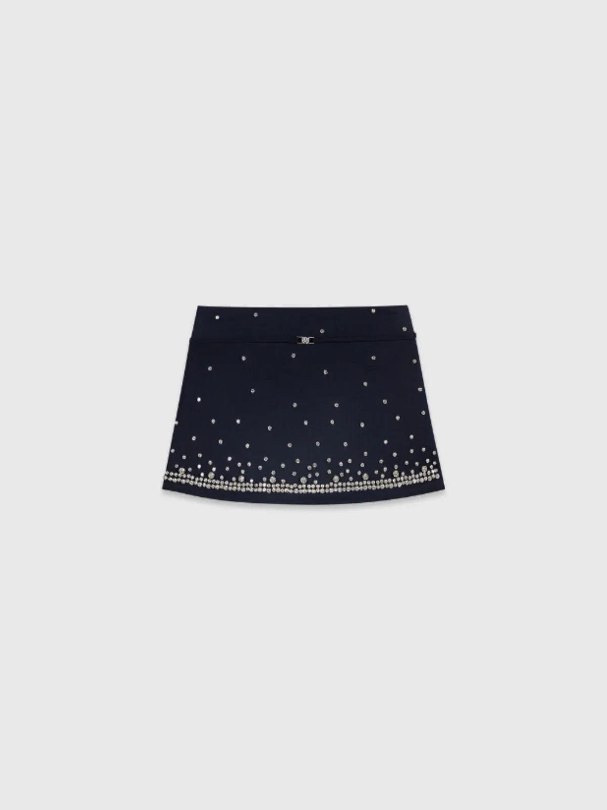 Freisteller Newsletter Ana - Trompe-l'Œil-Shorts mit Strass